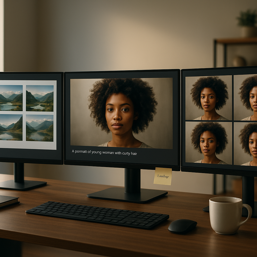 Professional setup for AI image generation workflows
